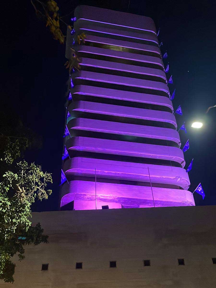 לילה סגול במצודת זאב. צילום: דוברות הליכוד