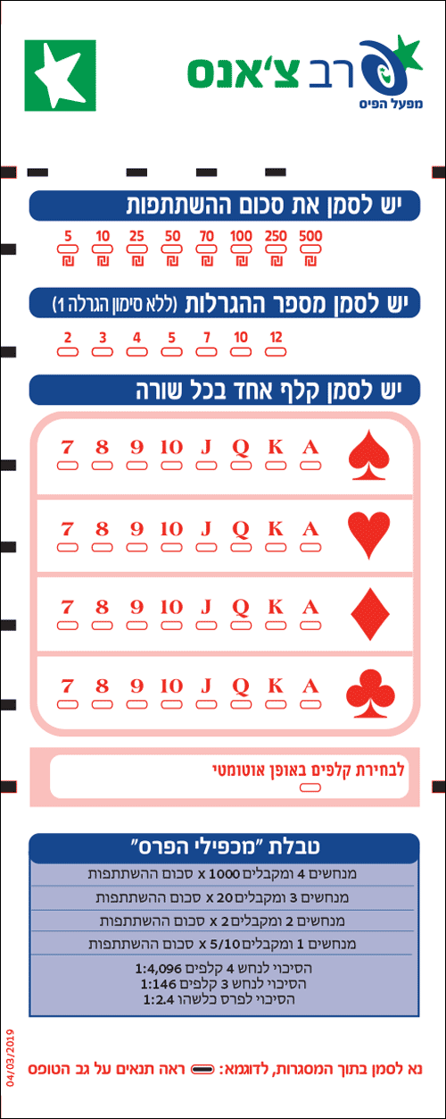 טופס רב צ'אנס