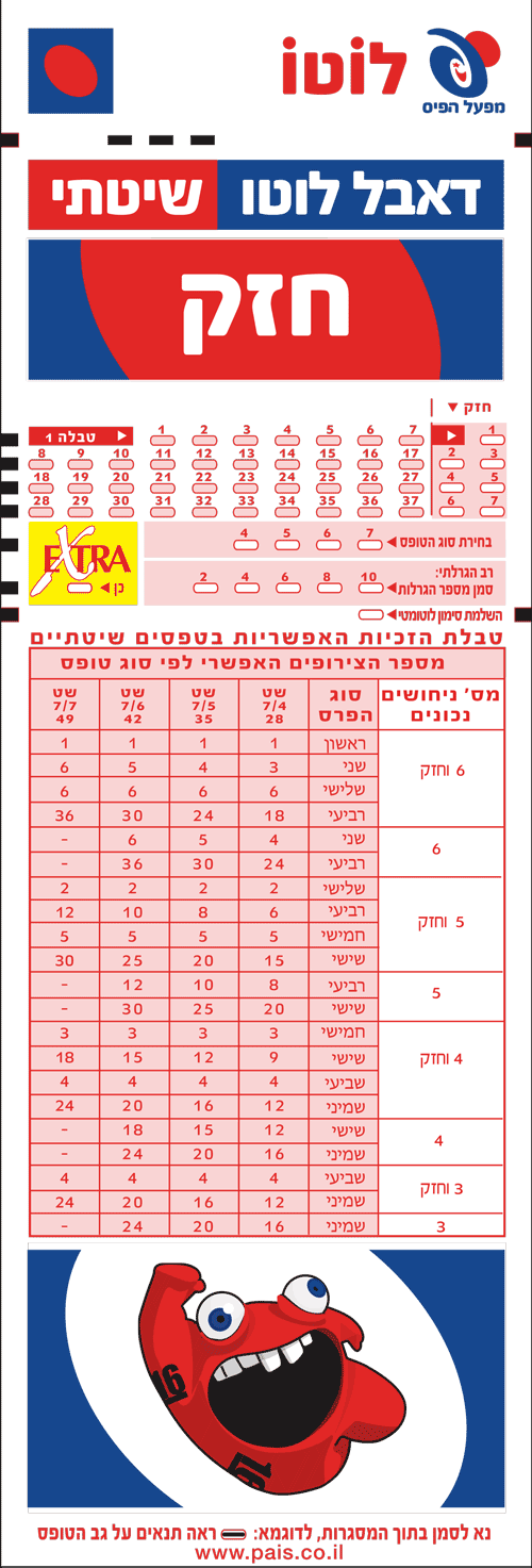 טופס דאבל לוטו שיטתי חזק