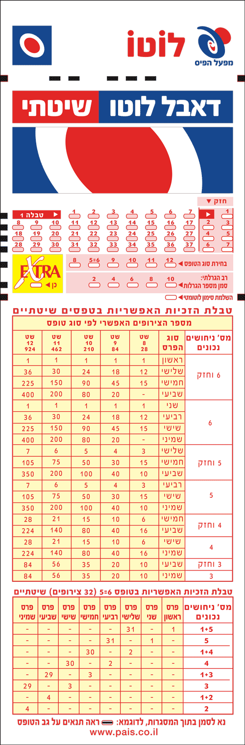 טופס דאבל לוטו שיטתי