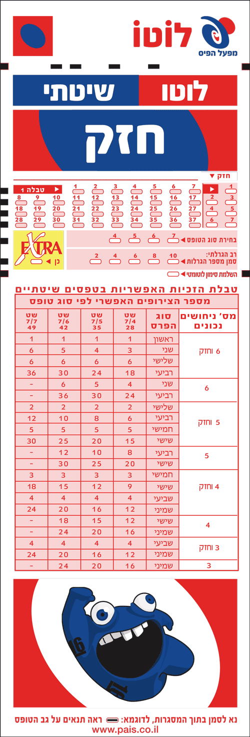 טופס לוטו שיטתי חזק